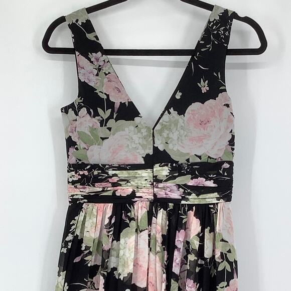 Dessy Collection Size 6 Sleeveless Floral Maxi Dress w/Front Slit $273 msrp J3-1 - Picture 9 of 9